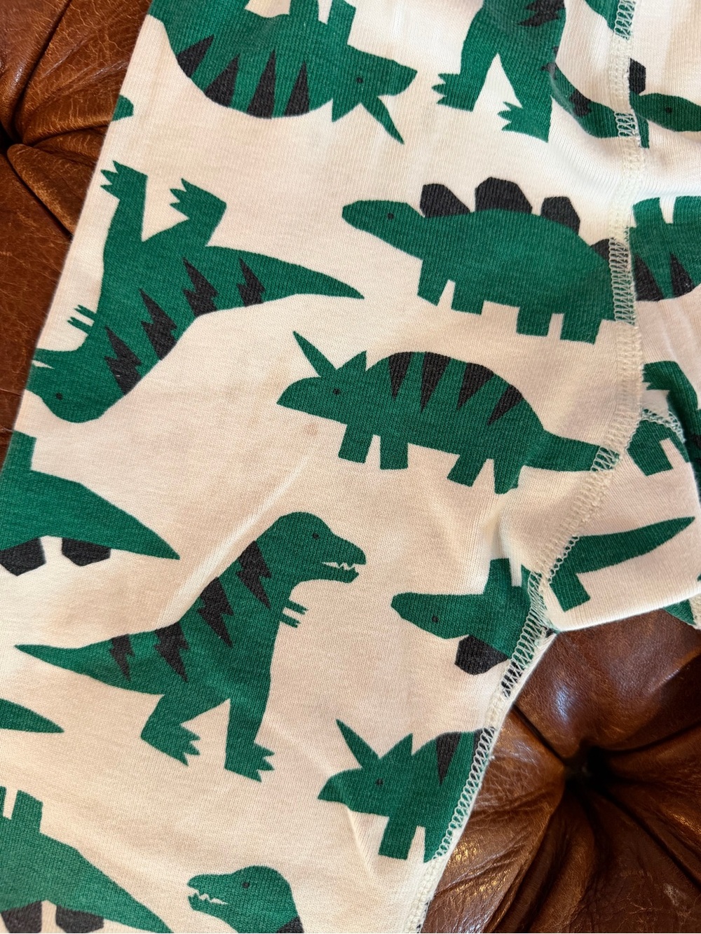 Hanna Andersson 5T Pajama Set - Green Dinosaur Design - Picture 4 of 4